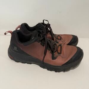 Salomon Women's Vaya Sneakers Low Trail Hike Outdoor Pink Black 8